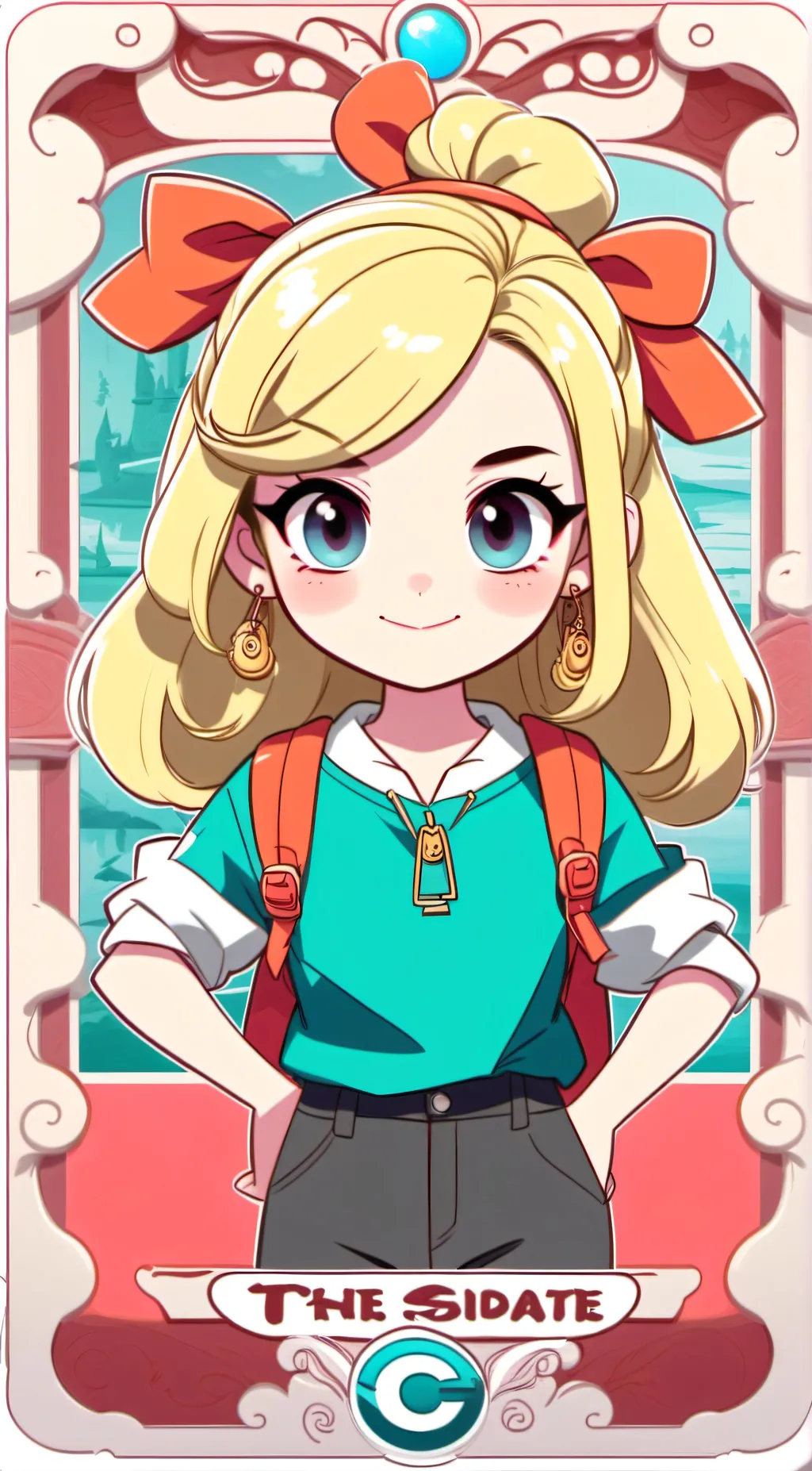 ai character: kid miss delight background