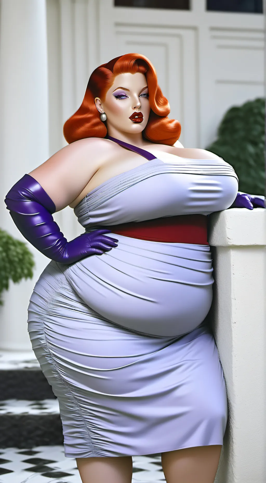 ai character: Jessica Rabbit  background