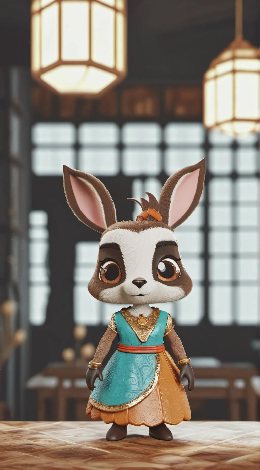ai character: bunny( cute) background