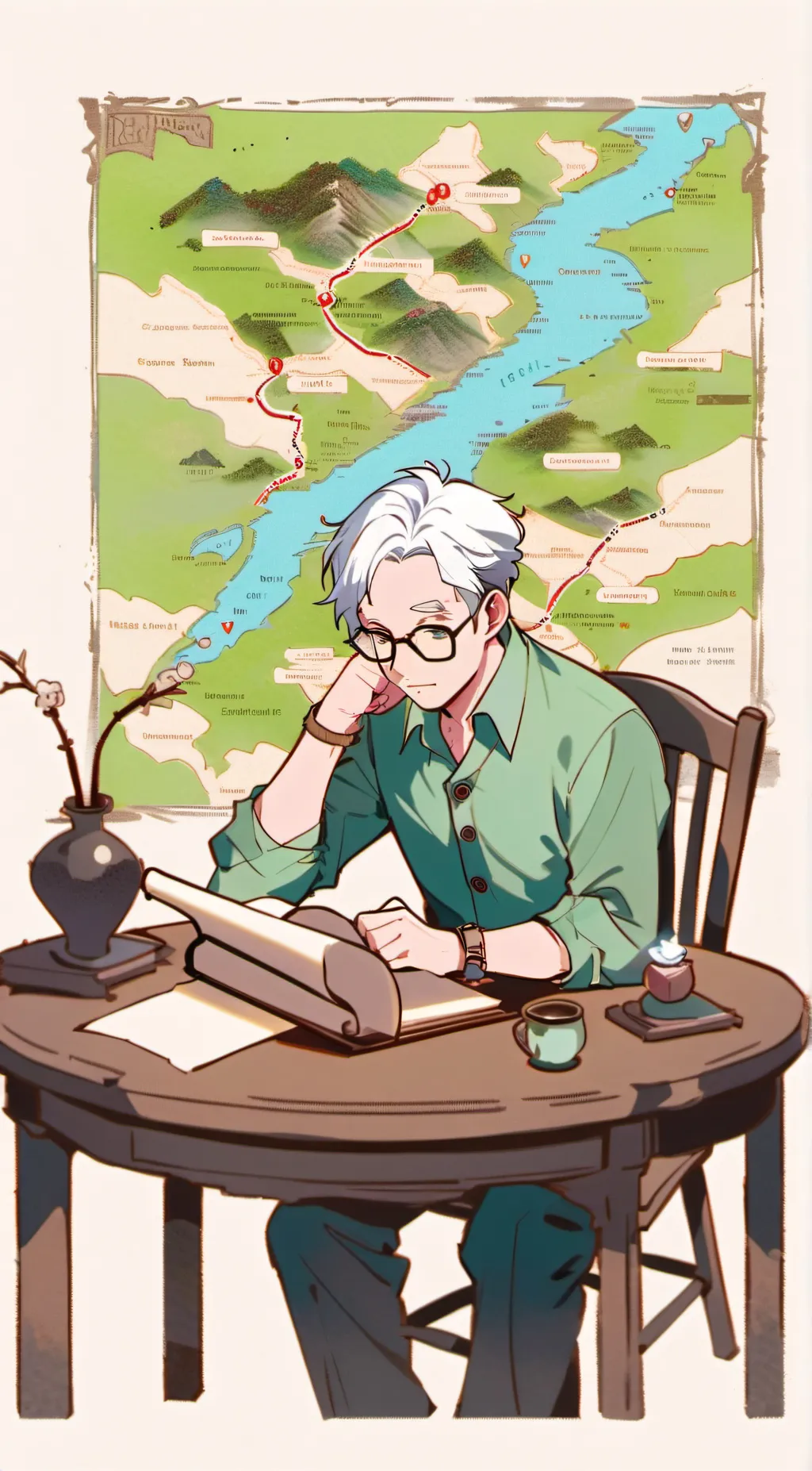 ai character: country balls background