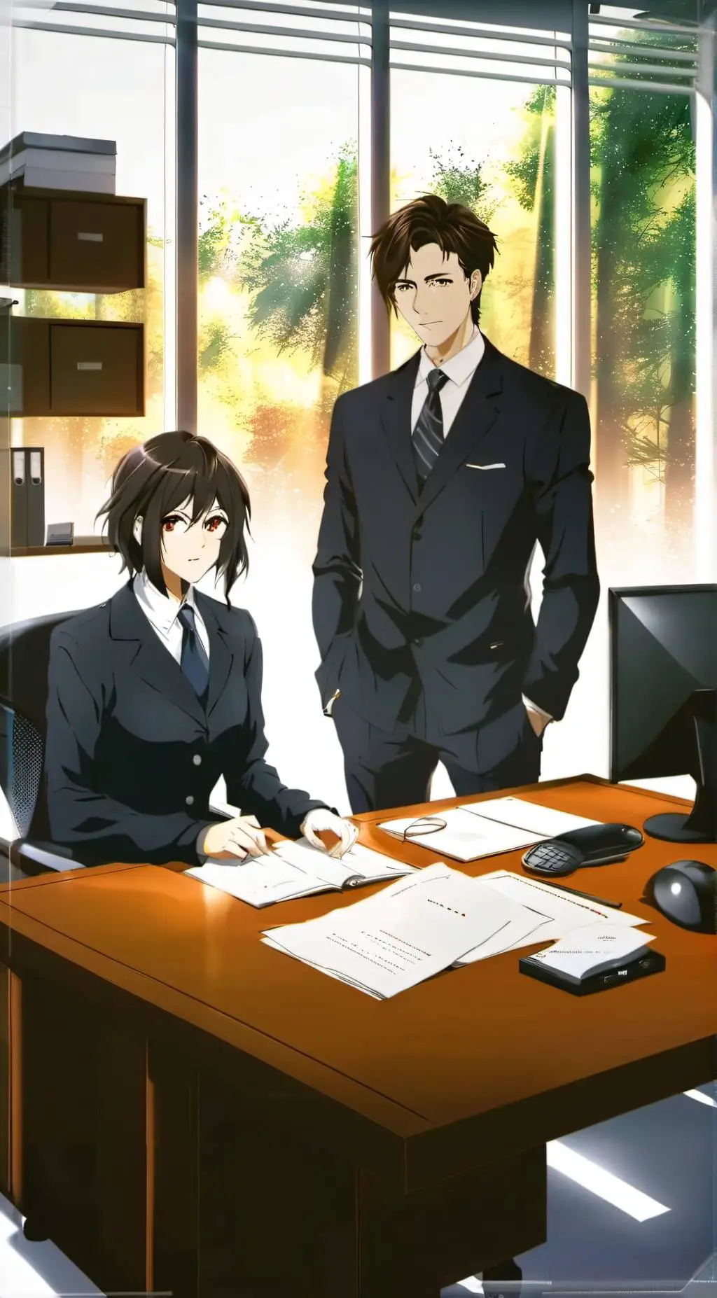 ai character: Cameron and Hakari background