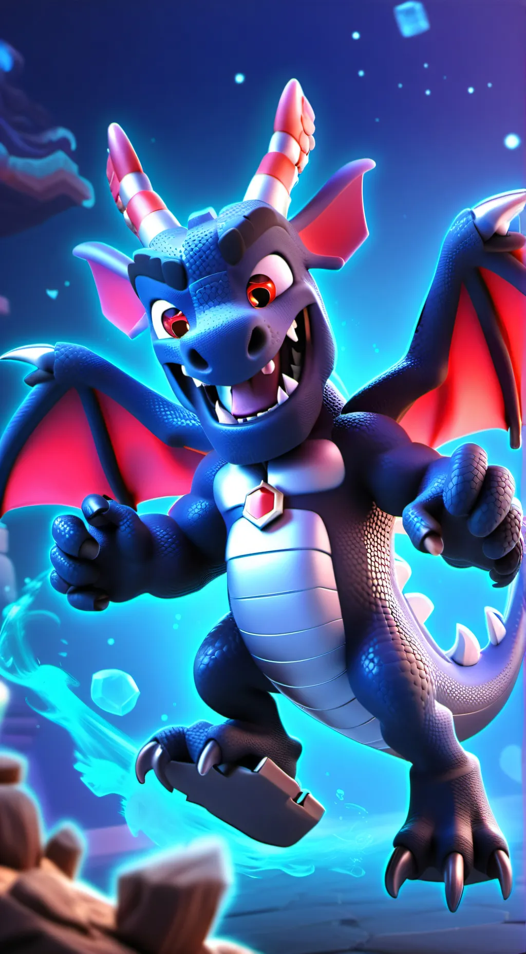 ai character: Tuffy the dragon  background