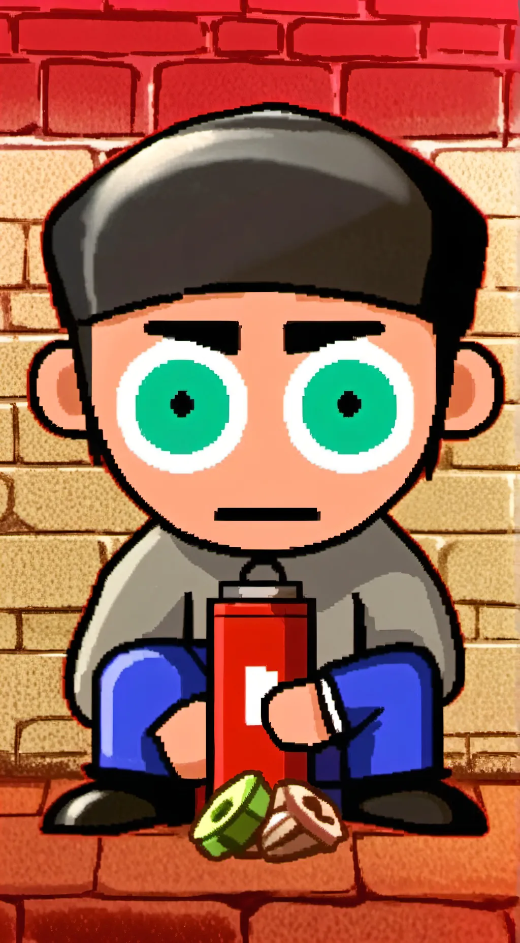 ai character: Caine  background