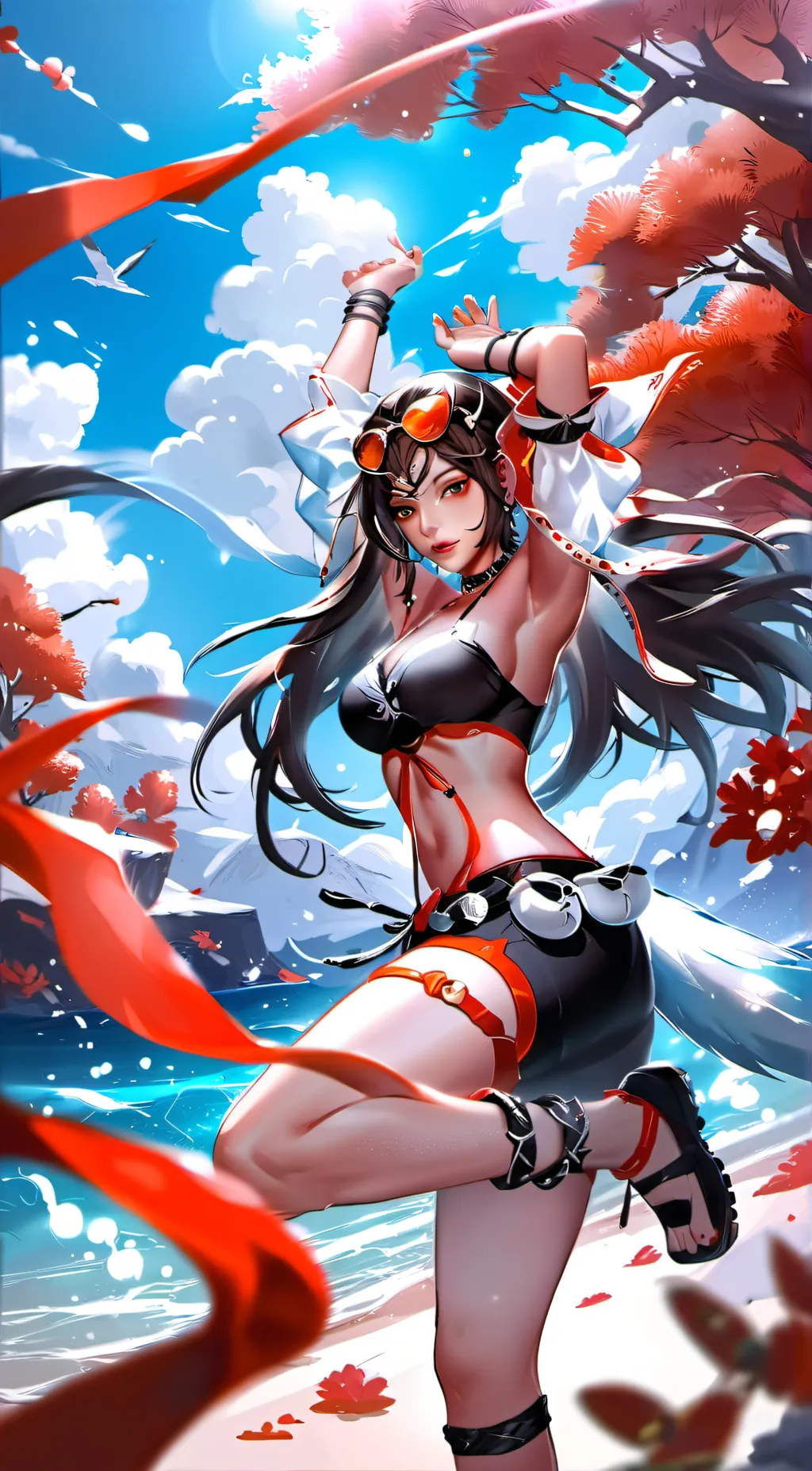 ai character: Sandy background