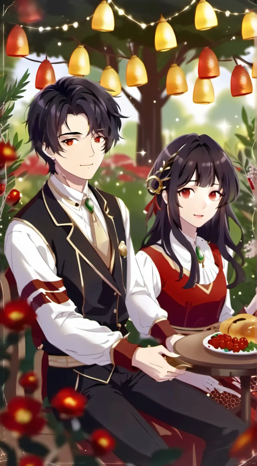 ai character: amy and Mikey  background