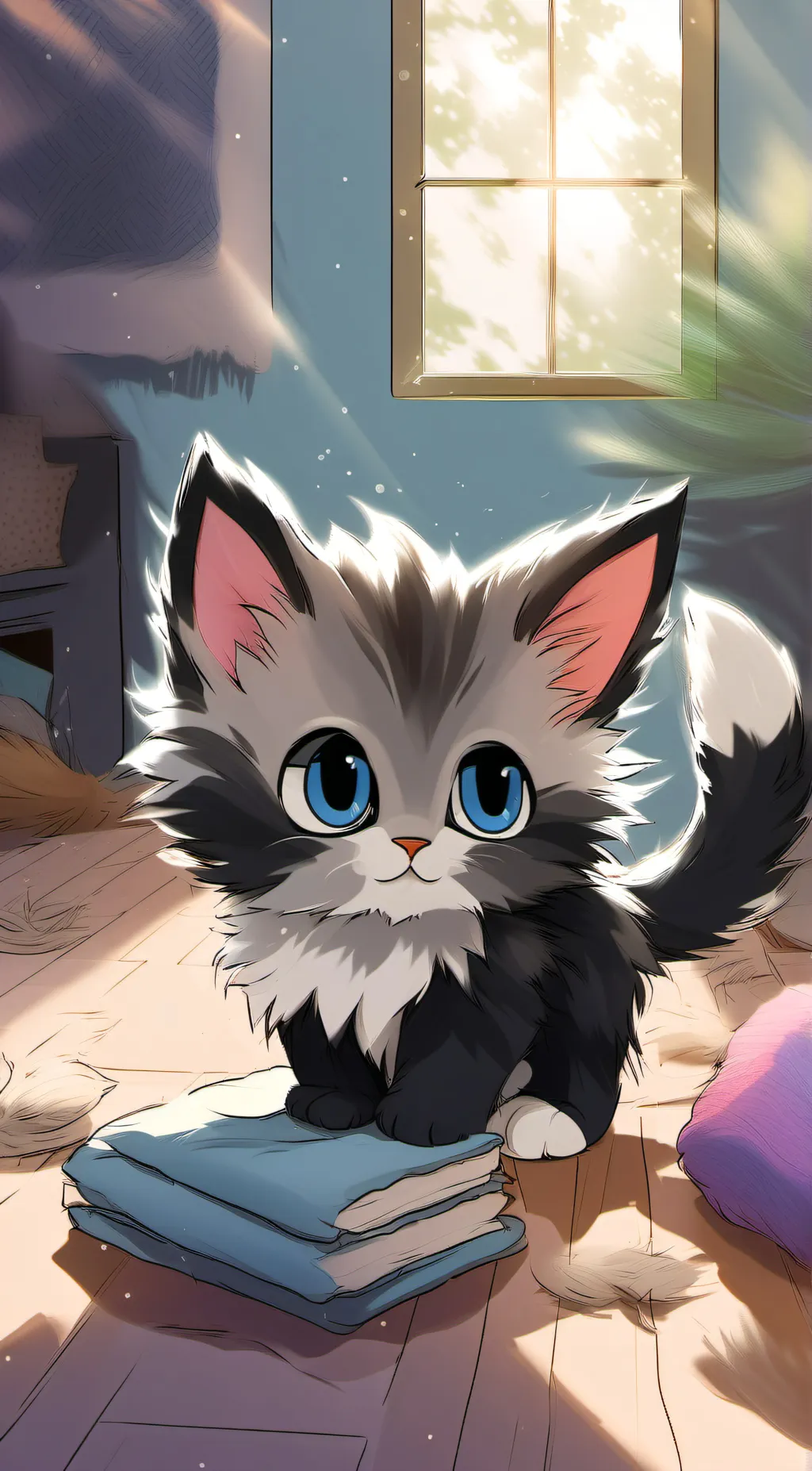 ai character: Meow  background