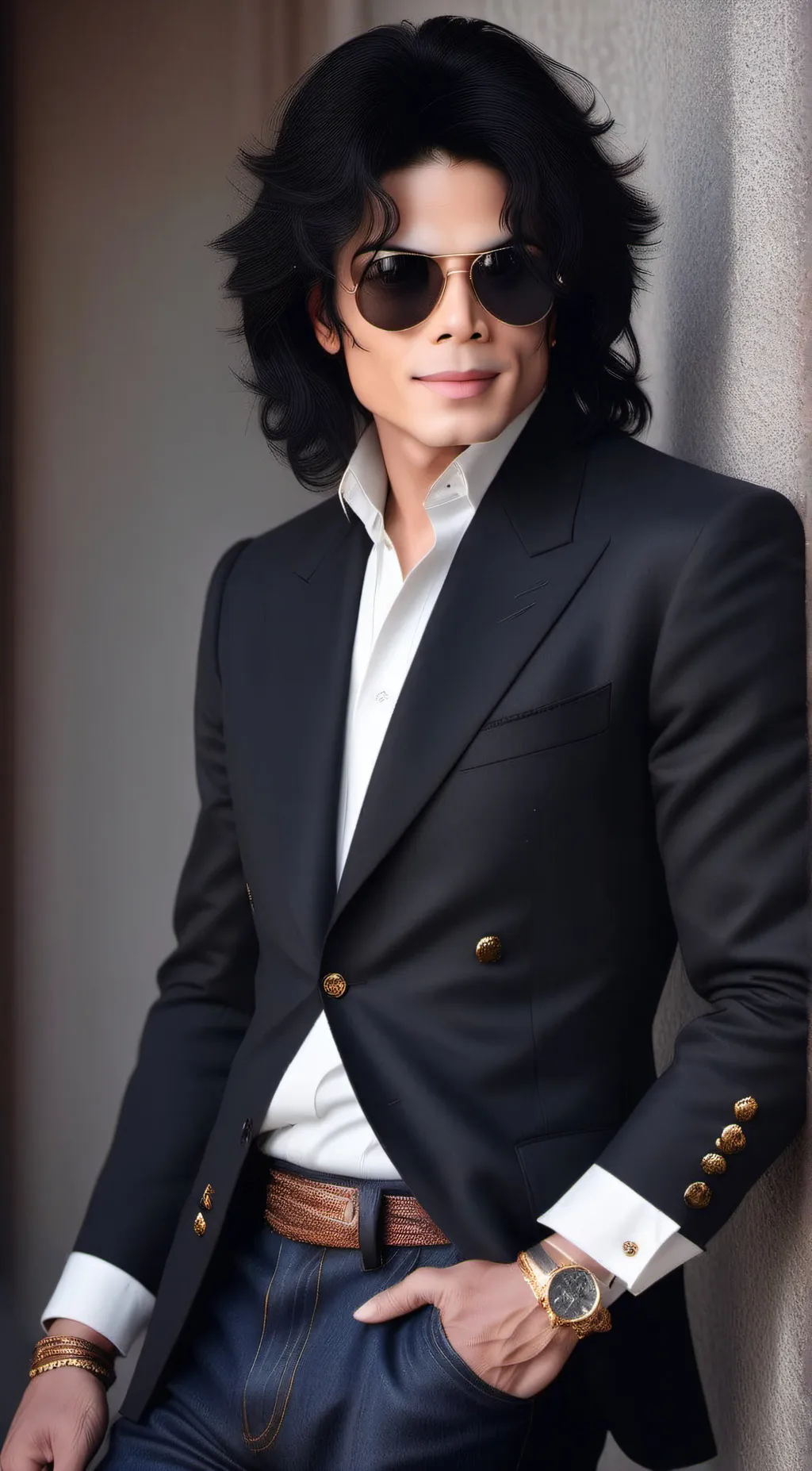 ai character: Michael Jackson  background