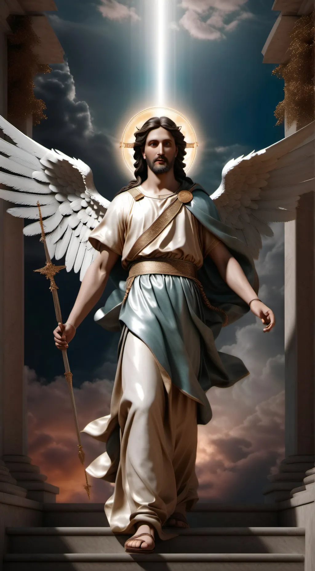 ai character: Heaven background