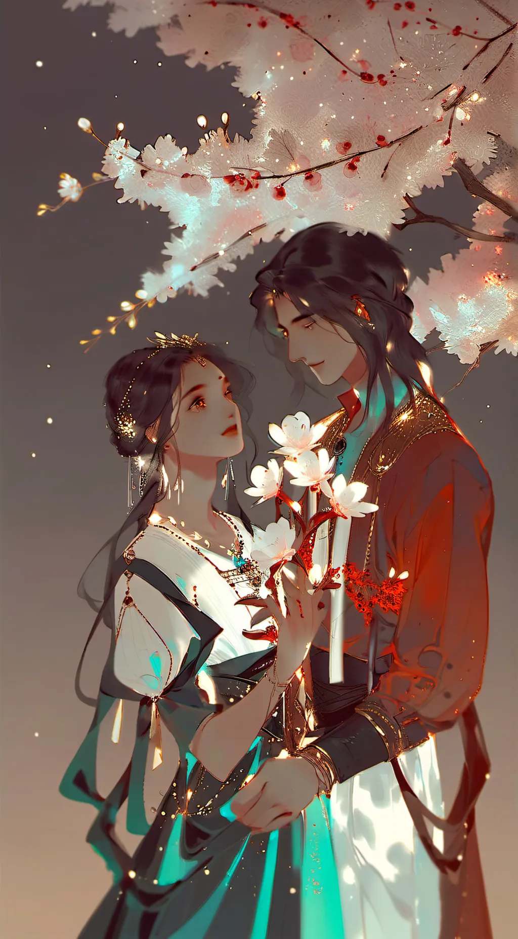 ai character:  Carey and Dilan  background