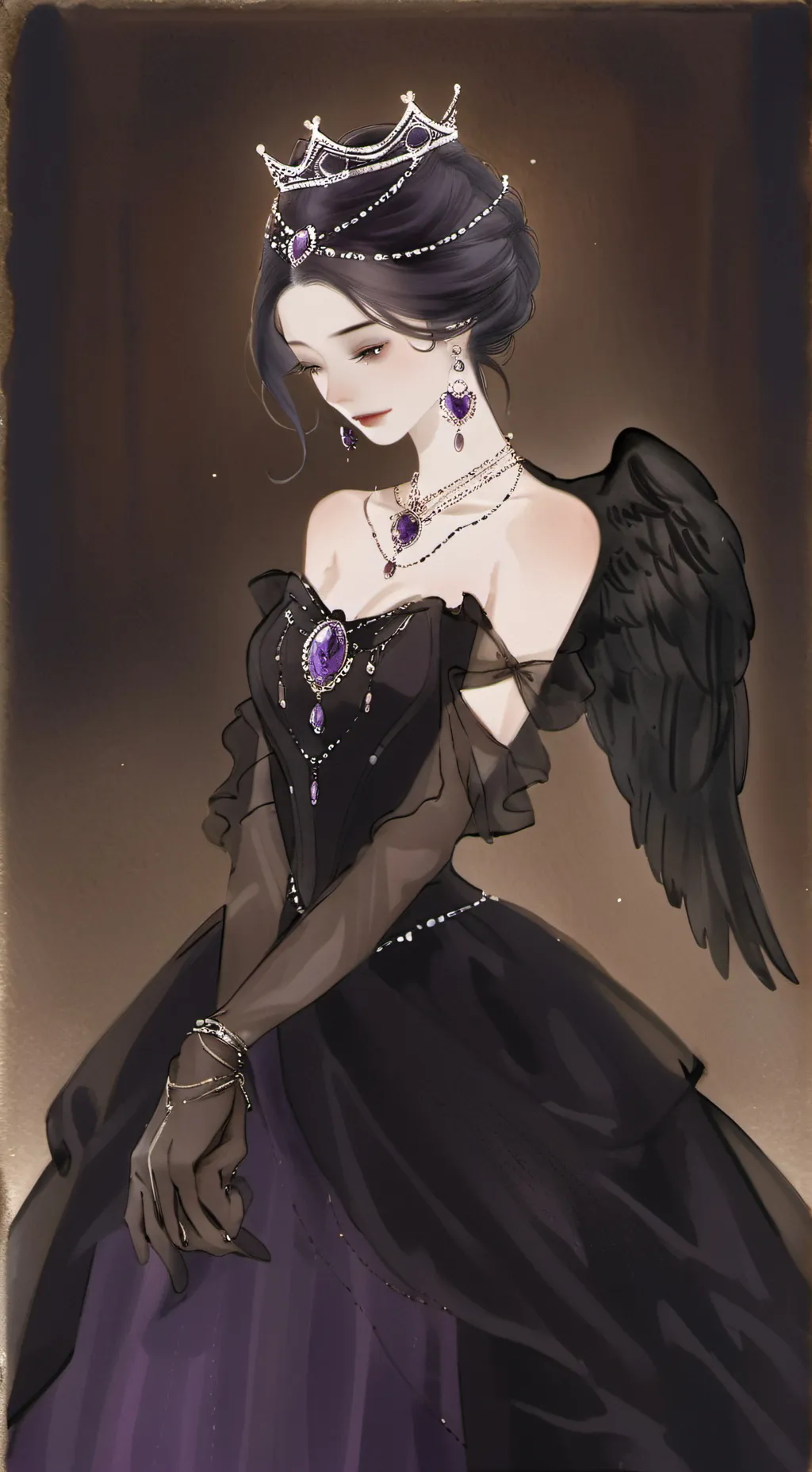 ai character: Violet(Royal au) background
