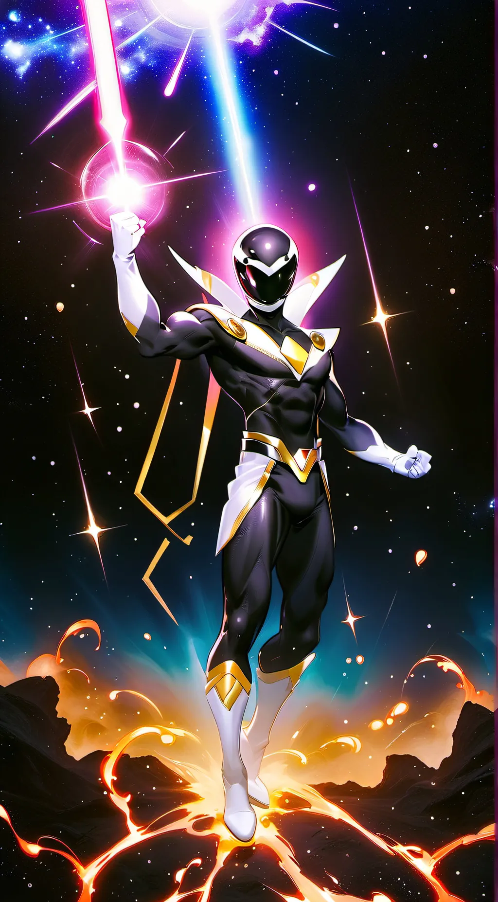 ai character: power ranger  background
