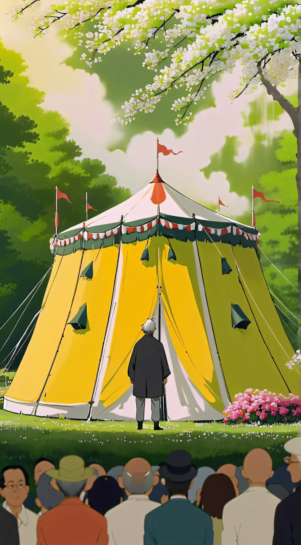 ai character: Digital circus background