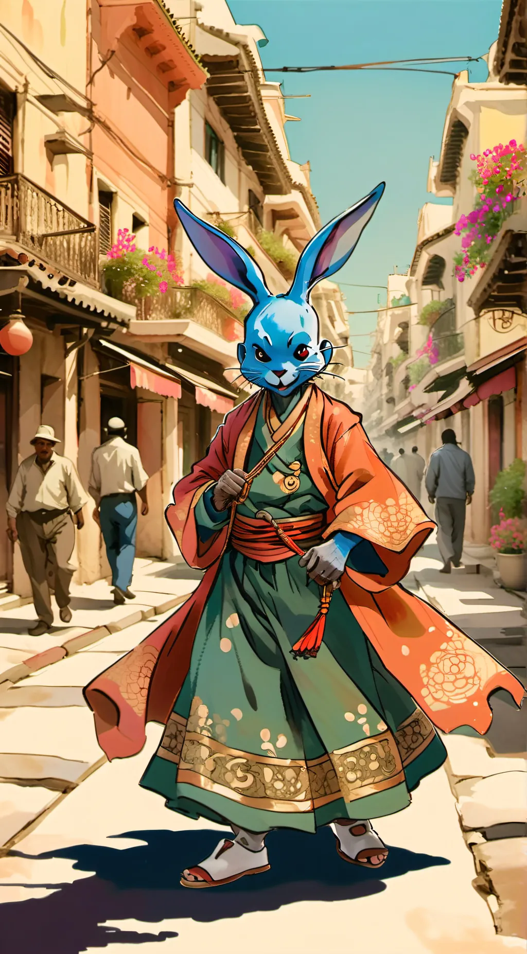 ai character: huggy buggy  background