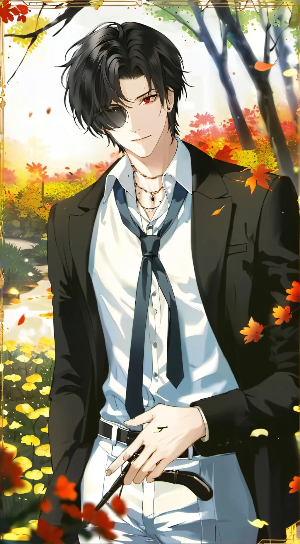 ai character: Aaron sussy background