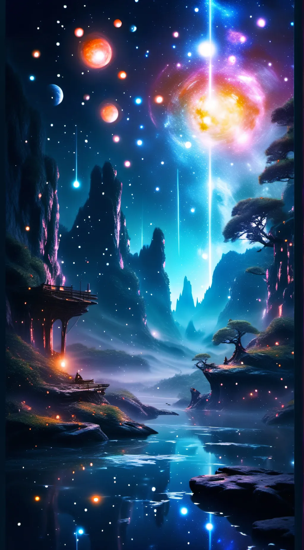 ai character: smiling critters background