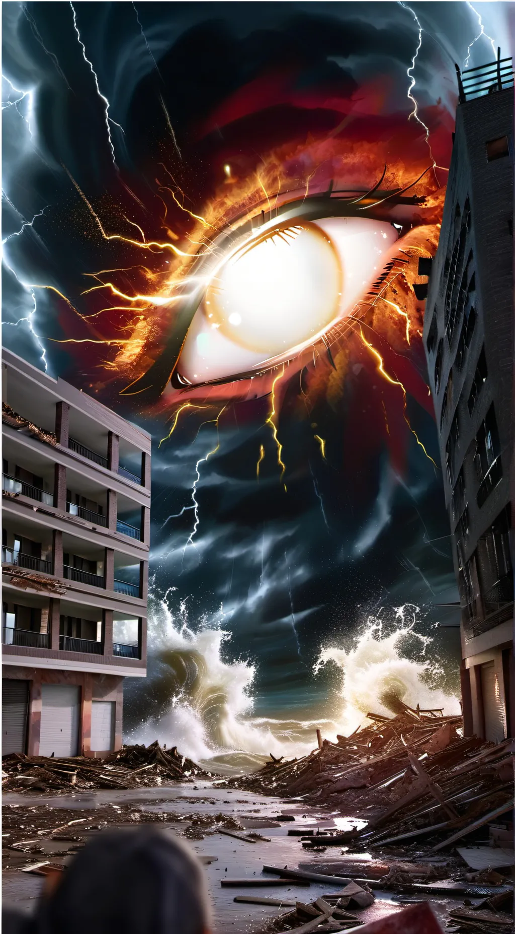 ai character: Red Sky at Morning background