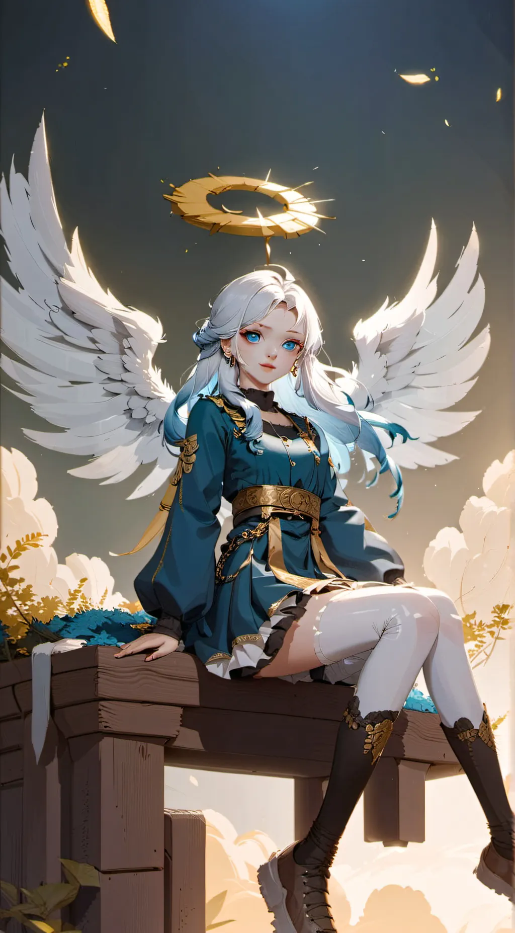 ai character: Snowy background