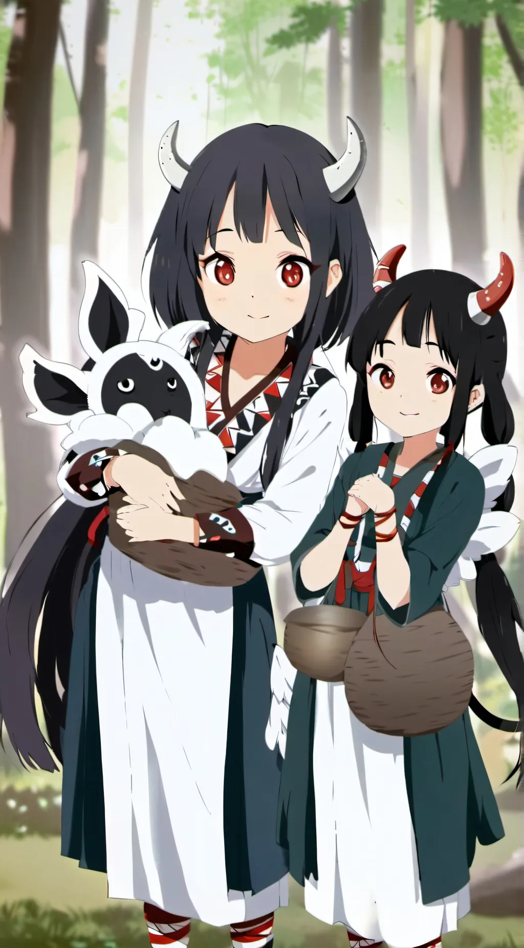 ai character: Faye and mimi  background