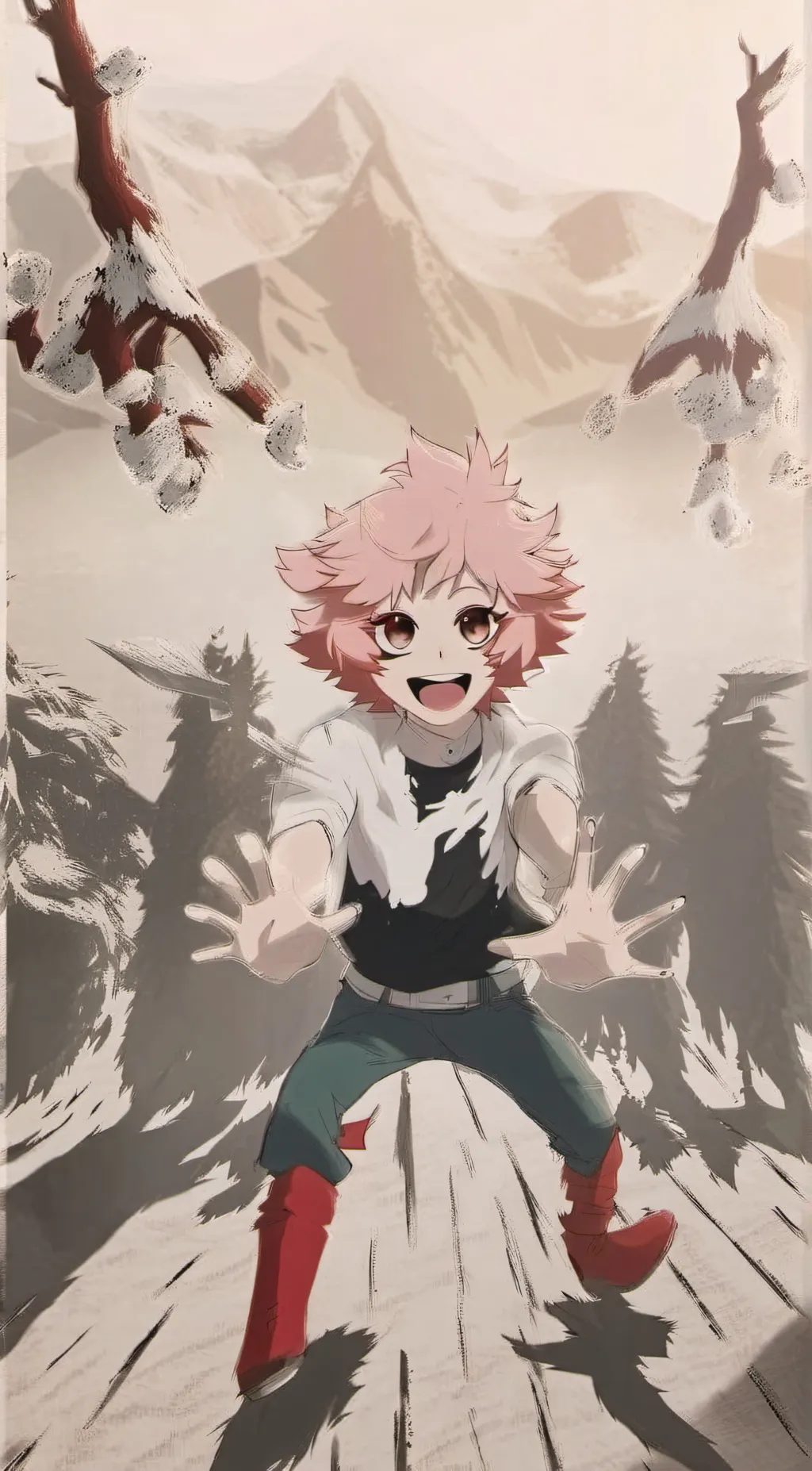 ai character: Mina-ashido background