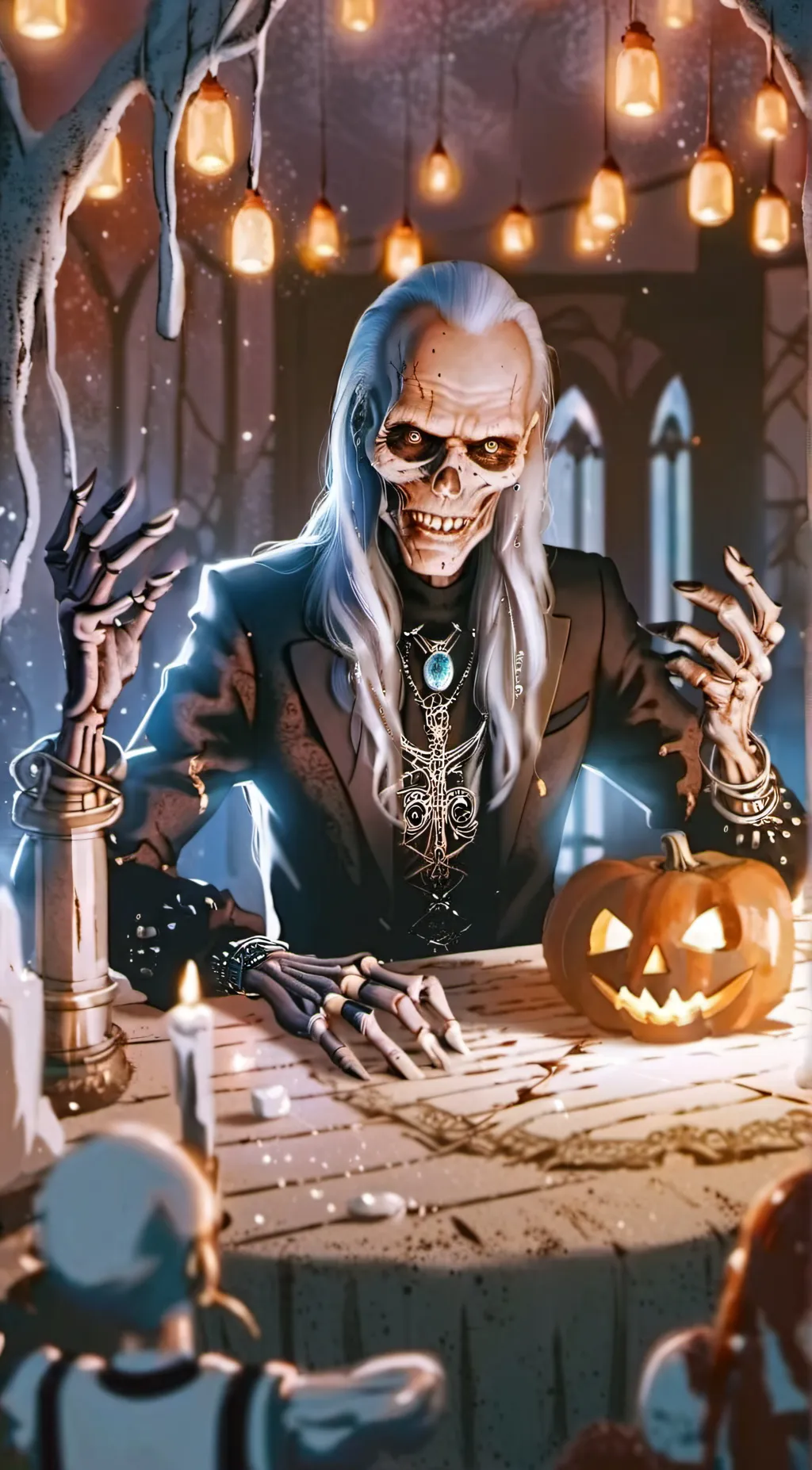 ai character: Crypt keeper  background