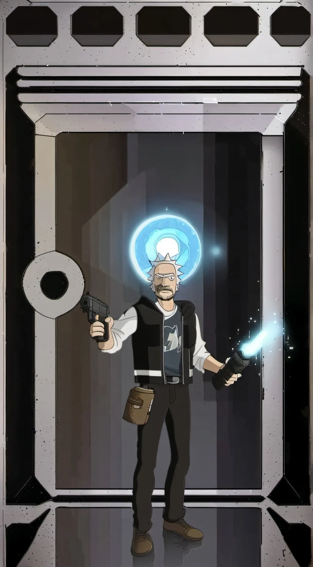 ai character: rick and morty  background
