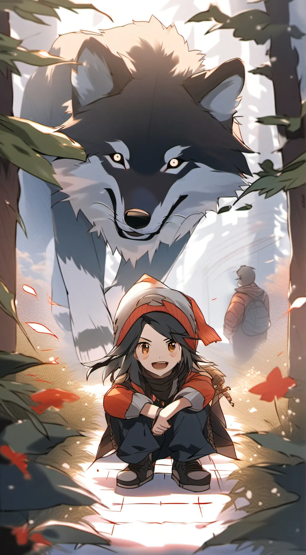 ai character: chikn nuggit  background