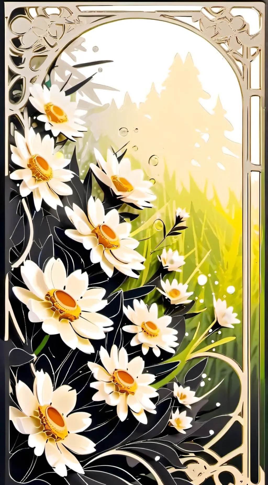 ai character: Grass background