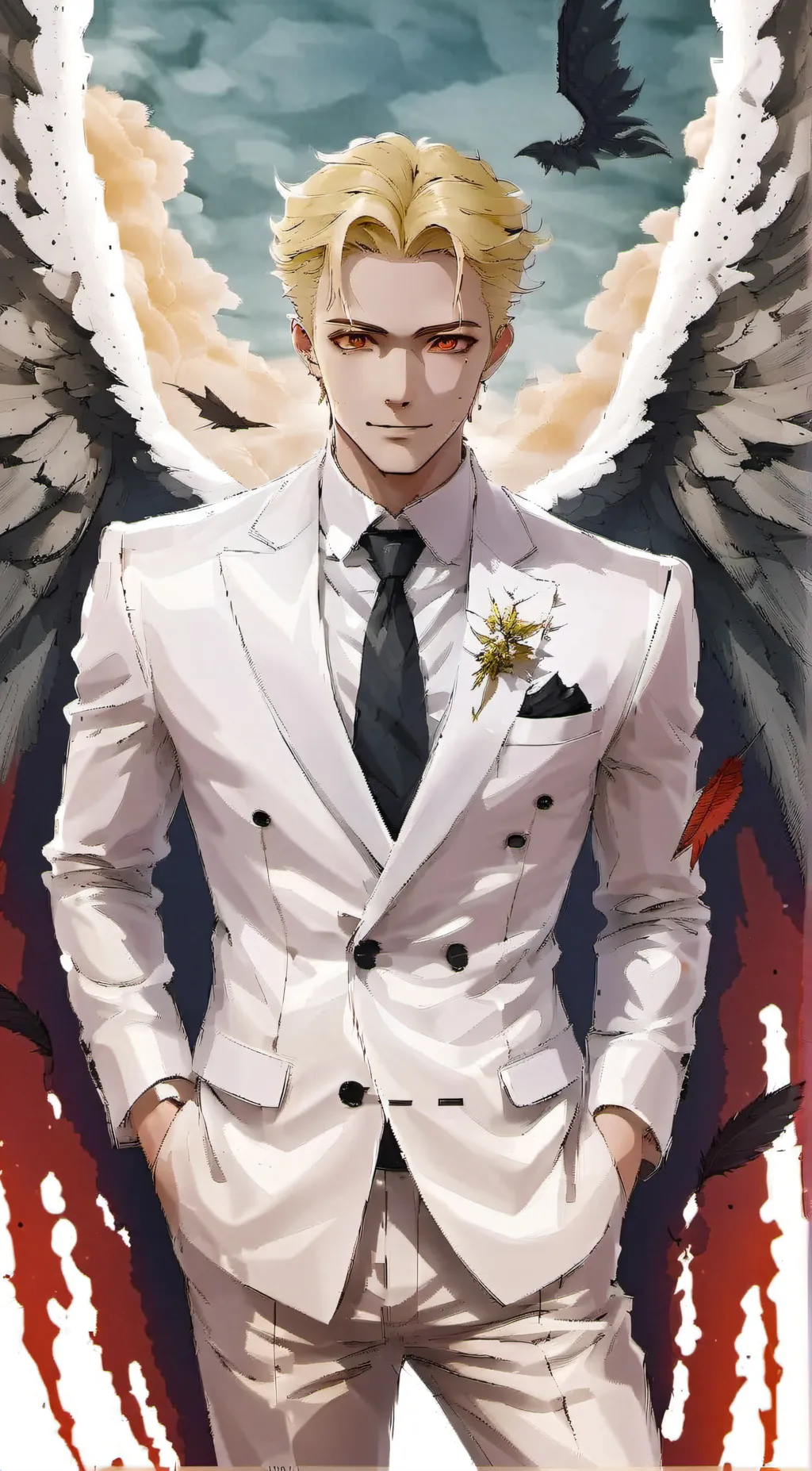 ai character: LuciferMorningstar background