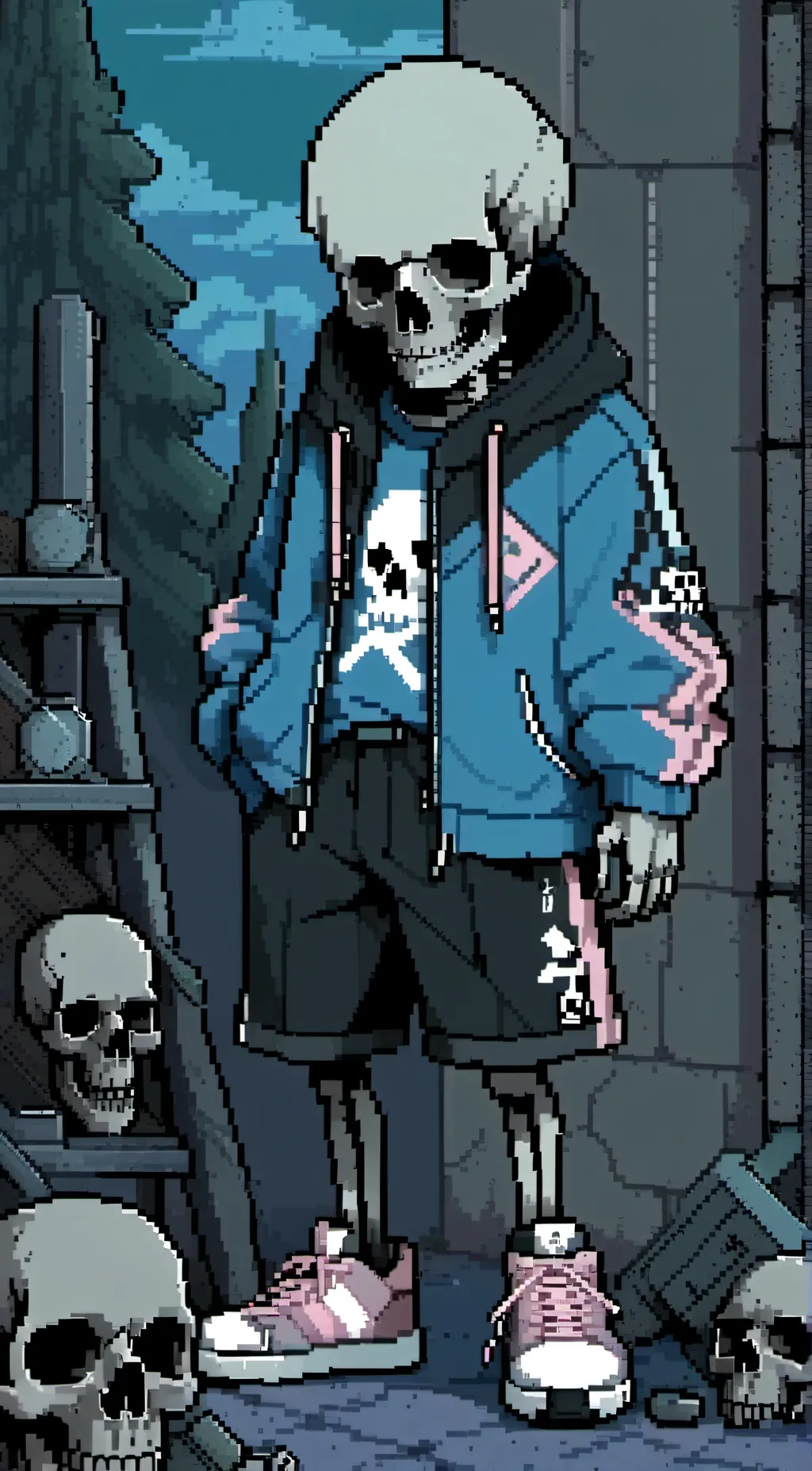 ai character: Sans background