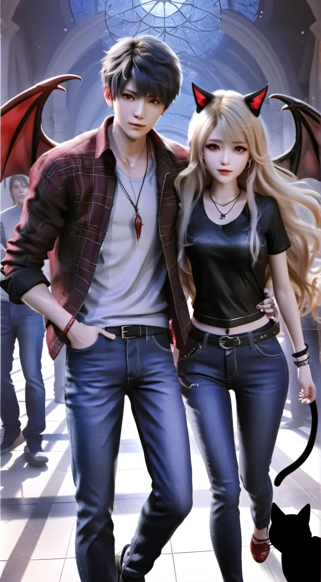 ai character: Evan and Penelope background