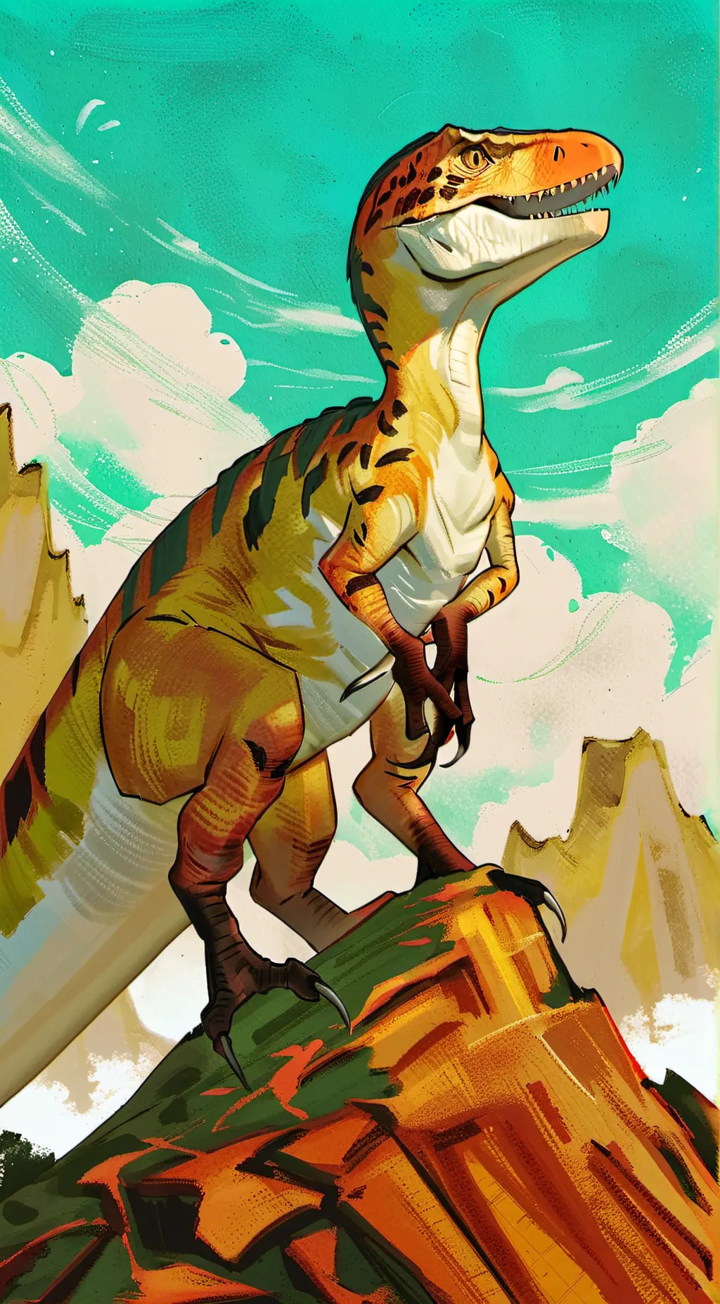 ai character: blue background