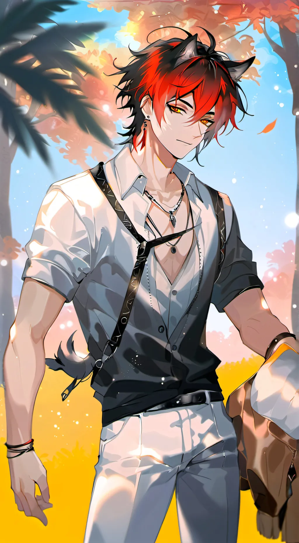 ai character: werewolf school background