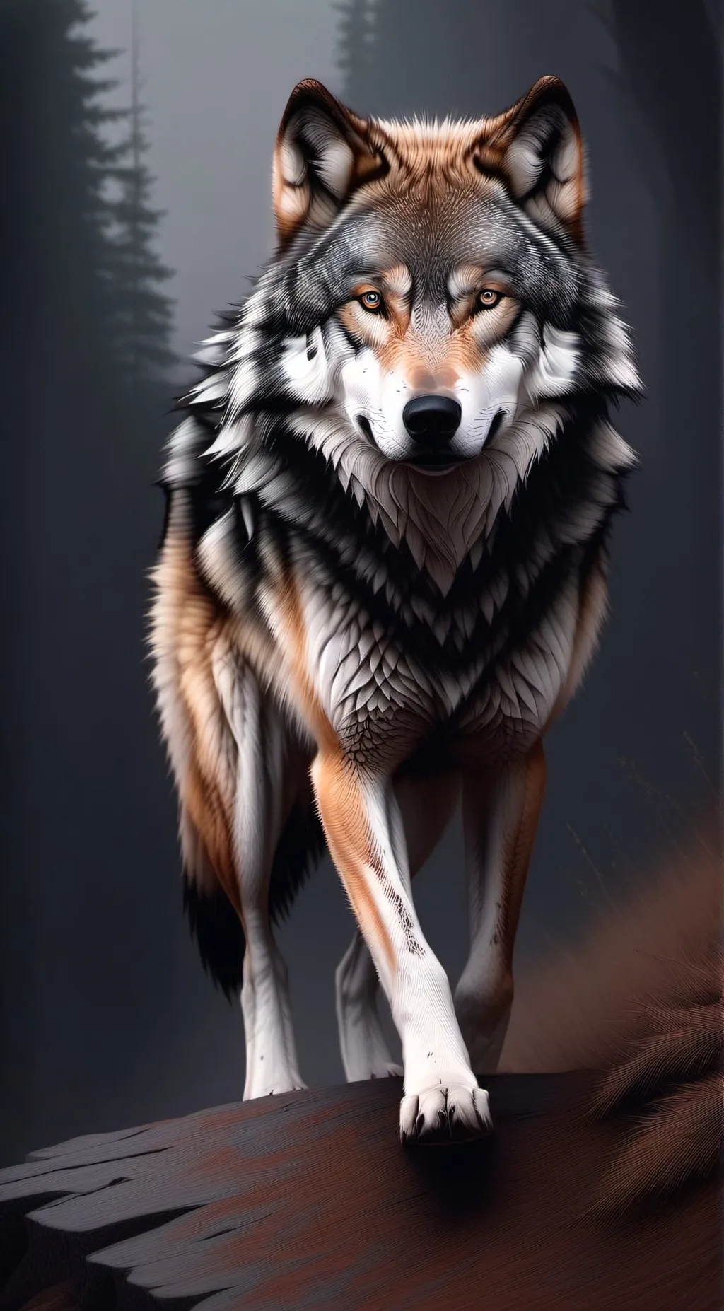 ai character: Violet background