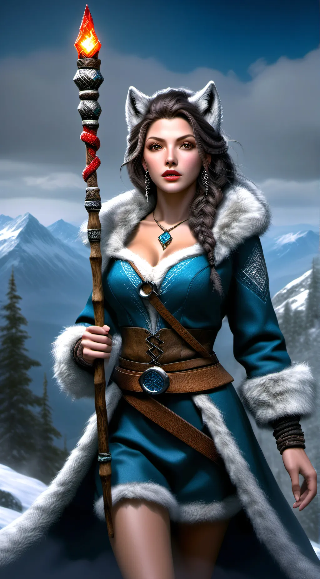 ai character: Freya Snowmaster background