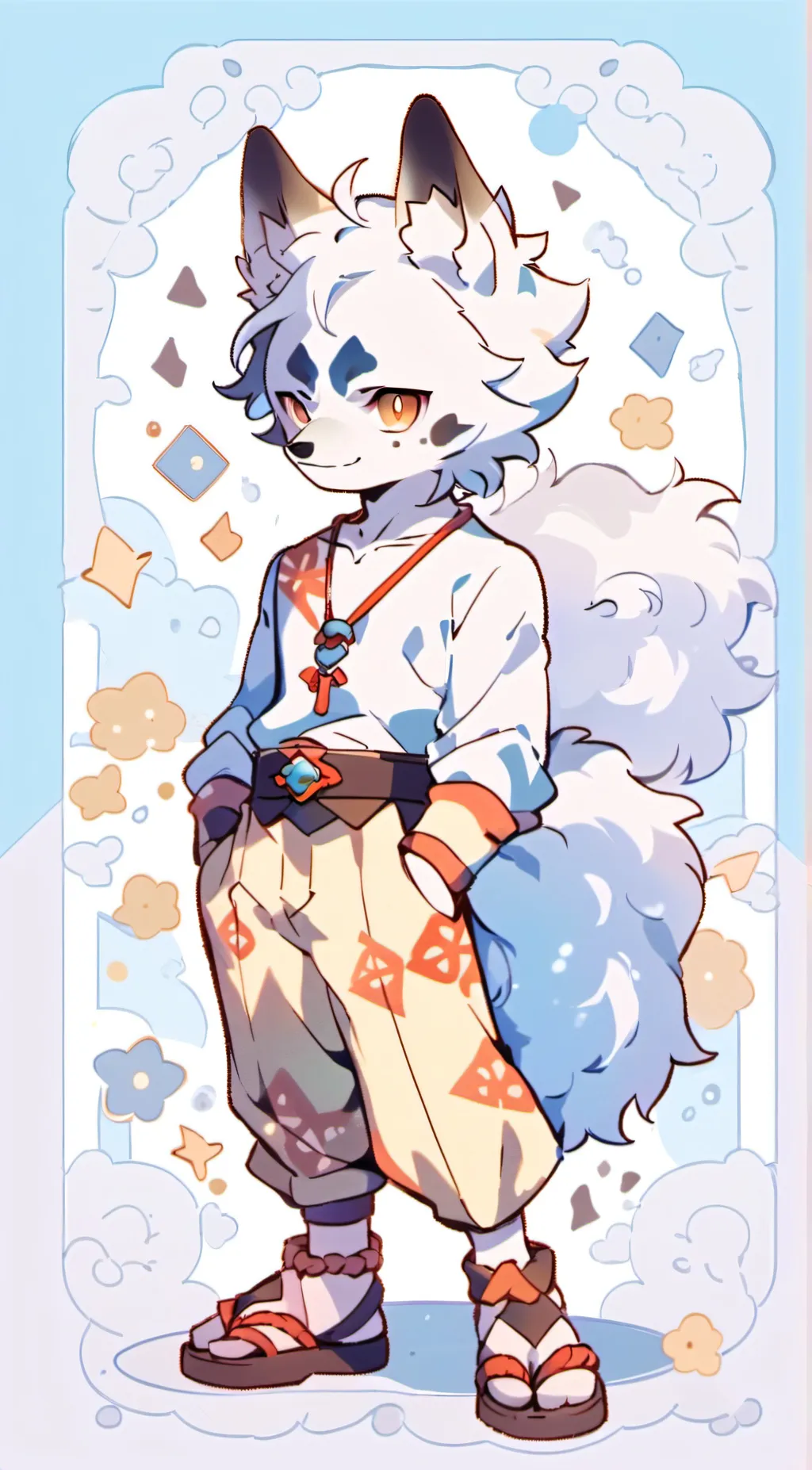 ai character: lucky  background