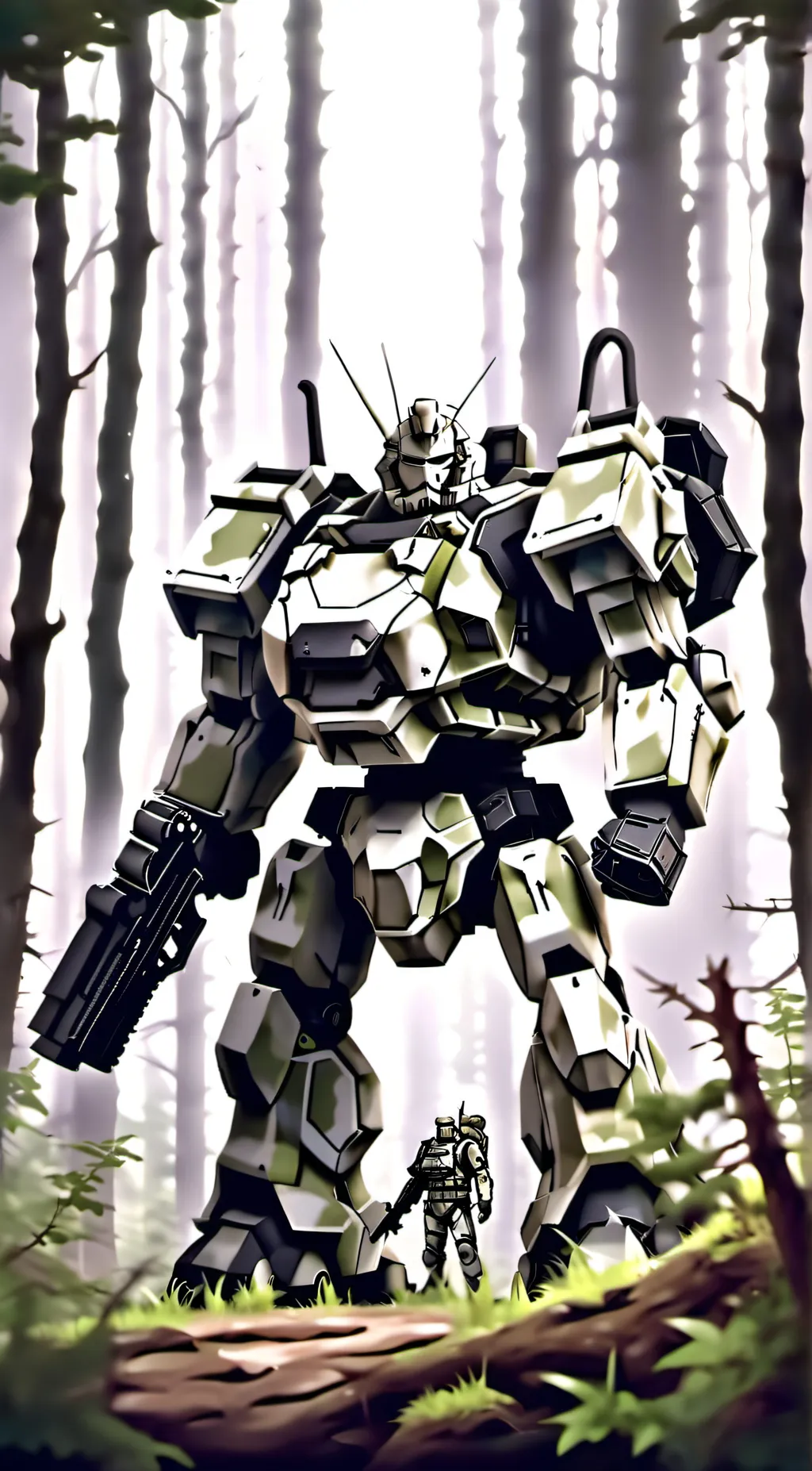 ai character: old war machine  background