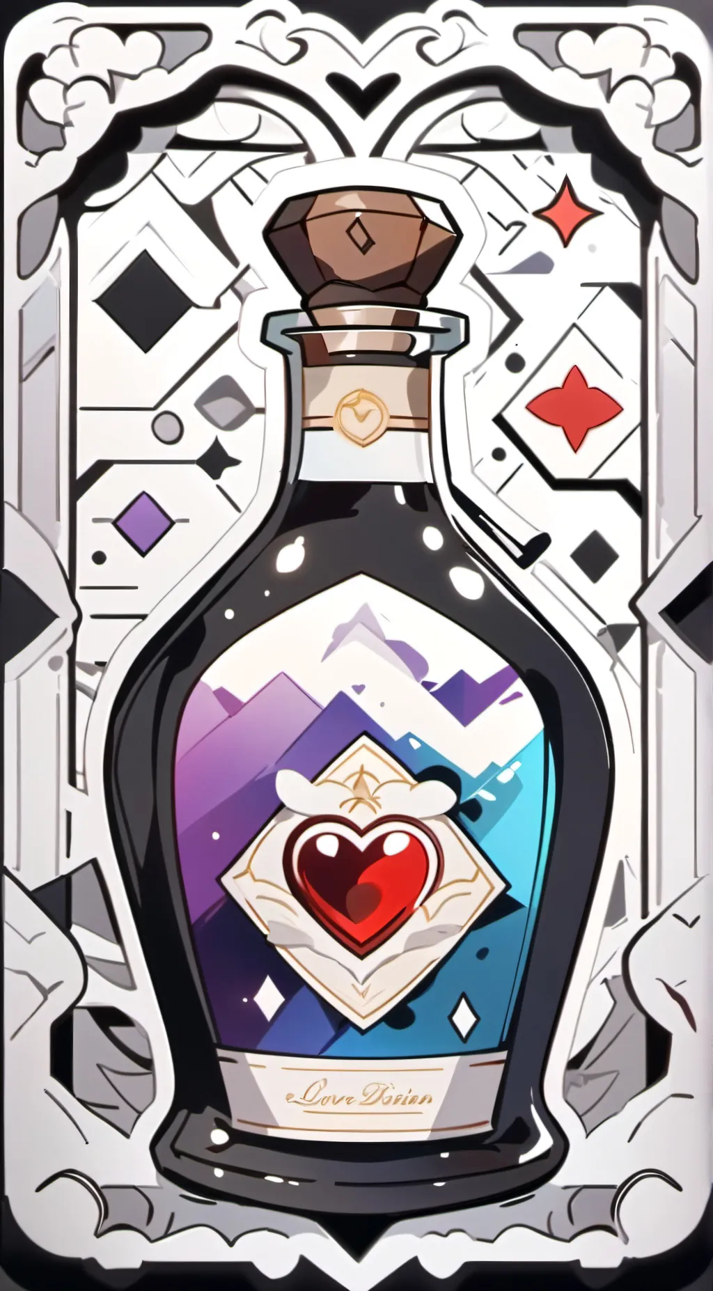 ai character: love potion  background