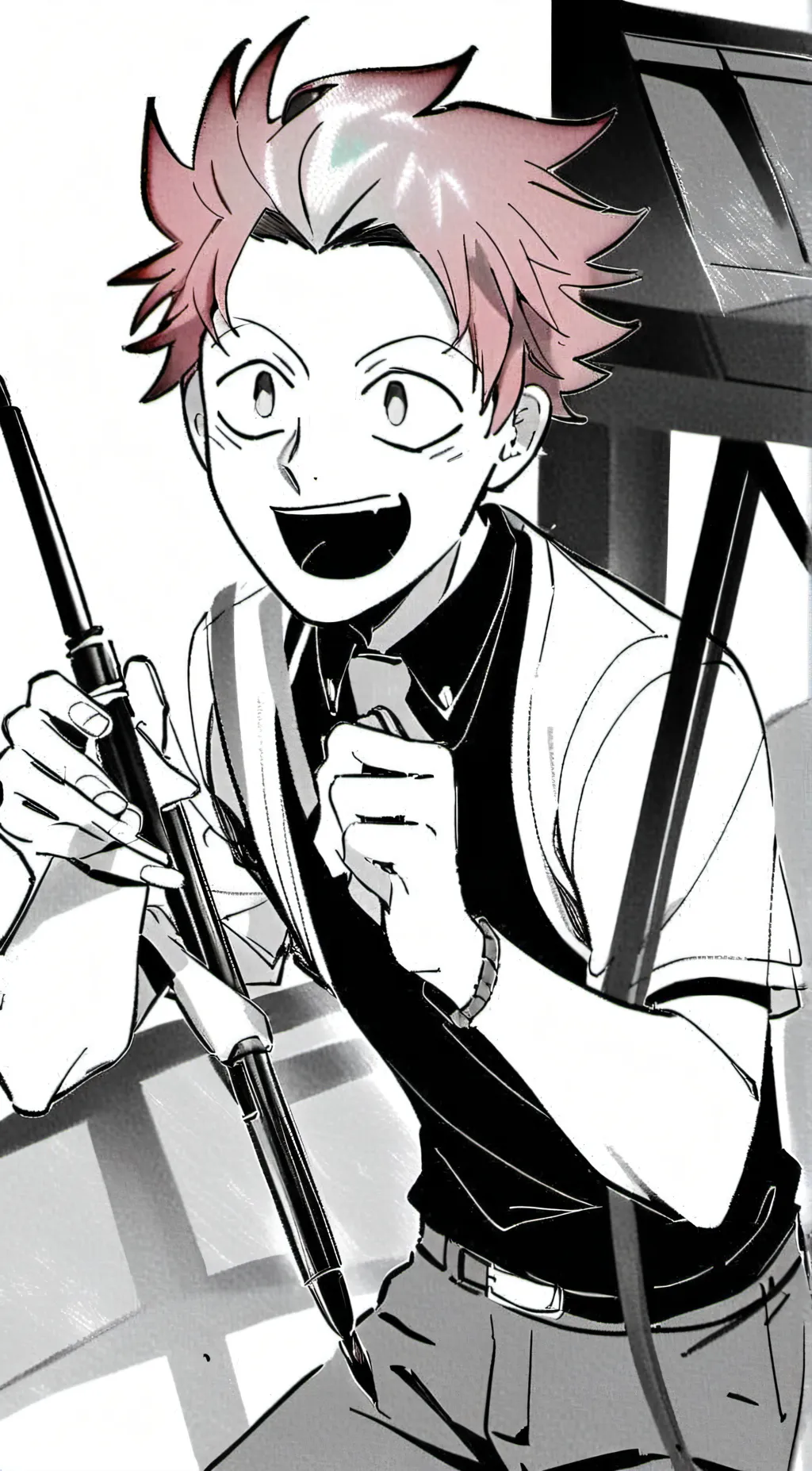 ai character: Elevator man~ background