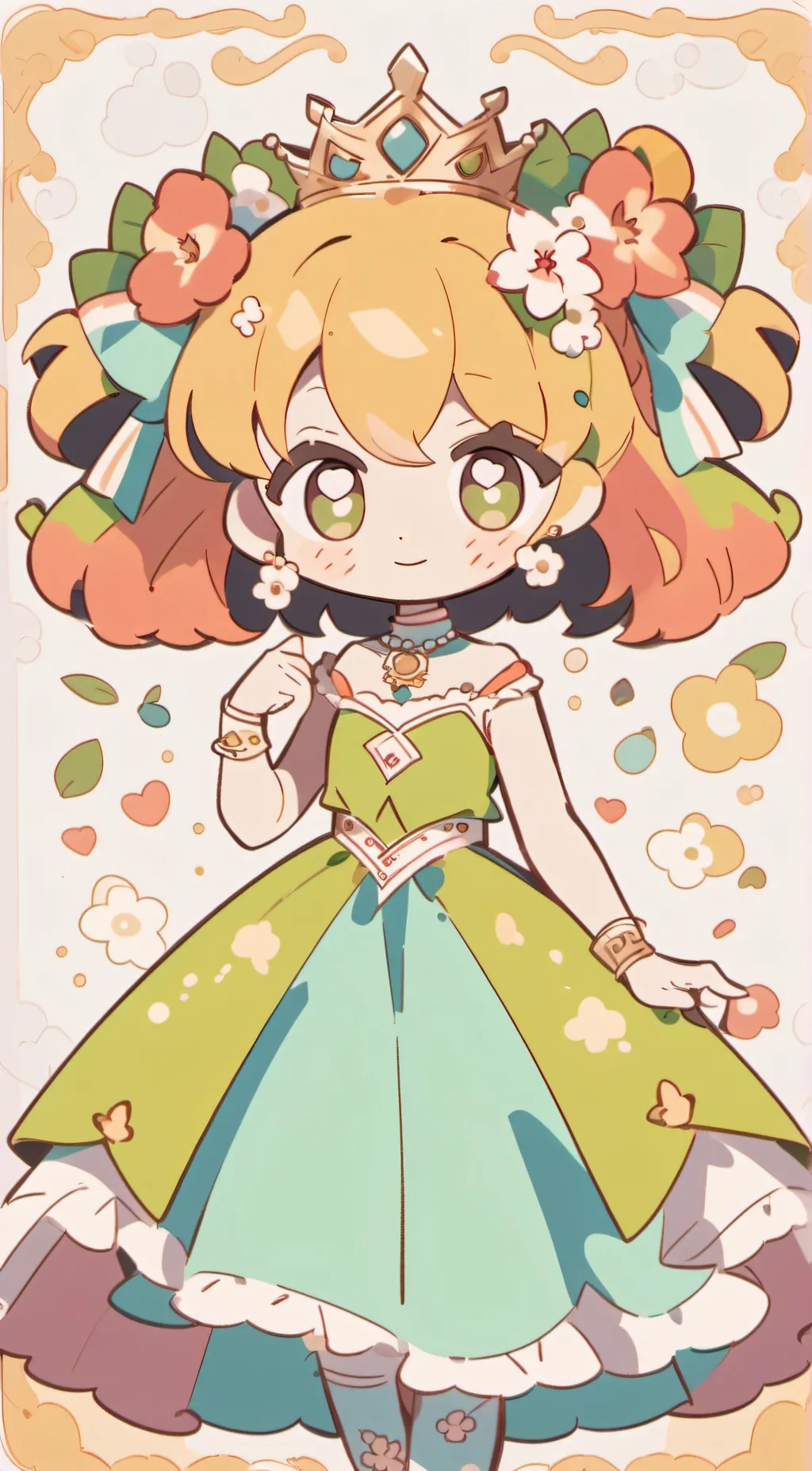 ai character: Besties at prom background