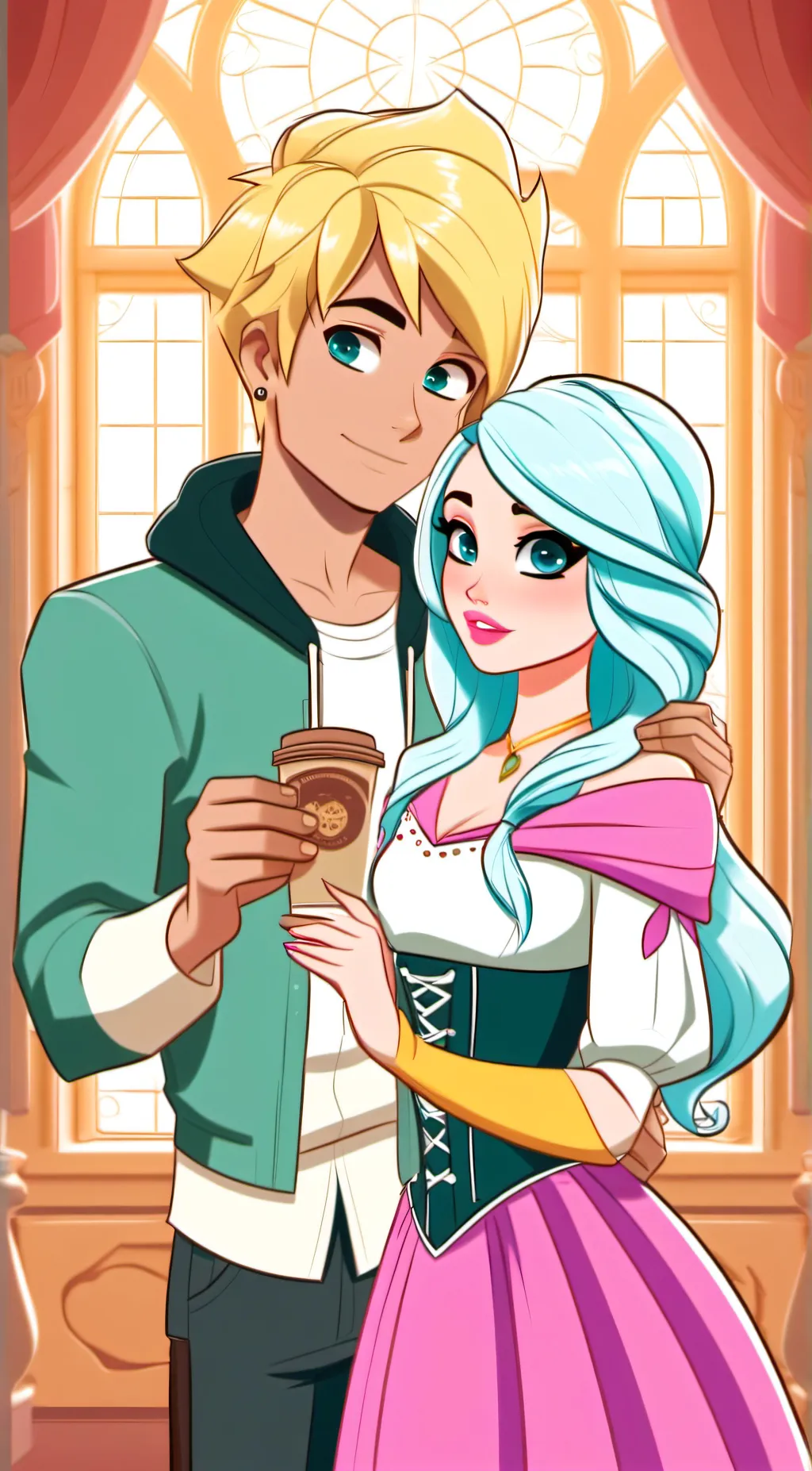 ai character: Ein + you~ background