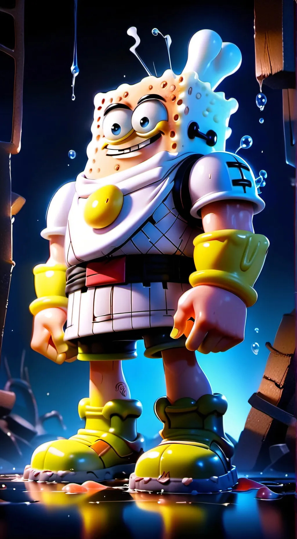 ai character: sponge vs patrick background