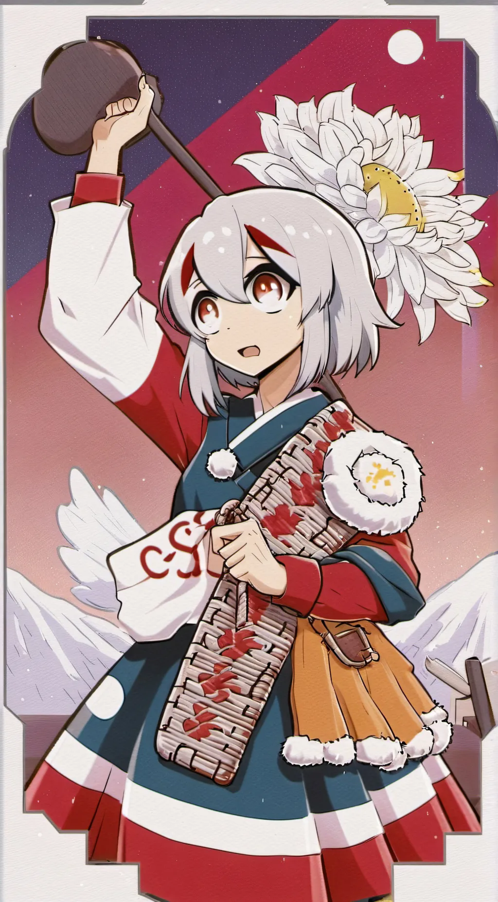 ai character: rainbow  background