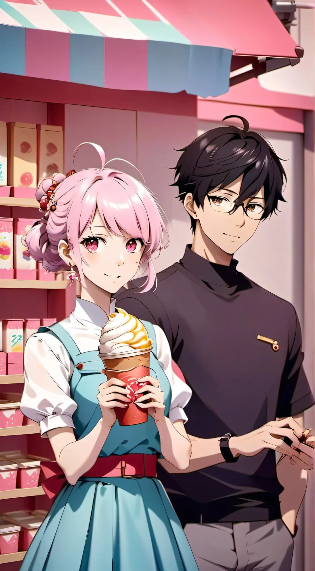 ai character: Evelyn and Alex background