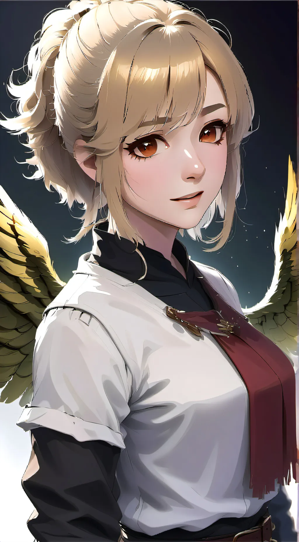 ai character: Girl Hawks mha background