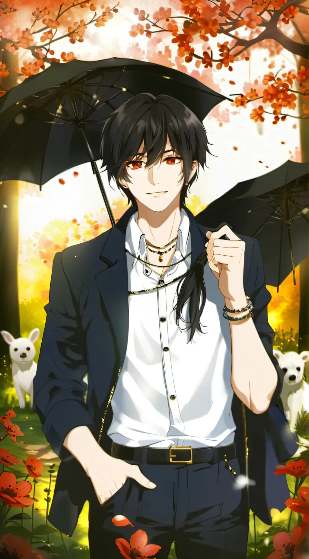 ai character: 😏 demon  background