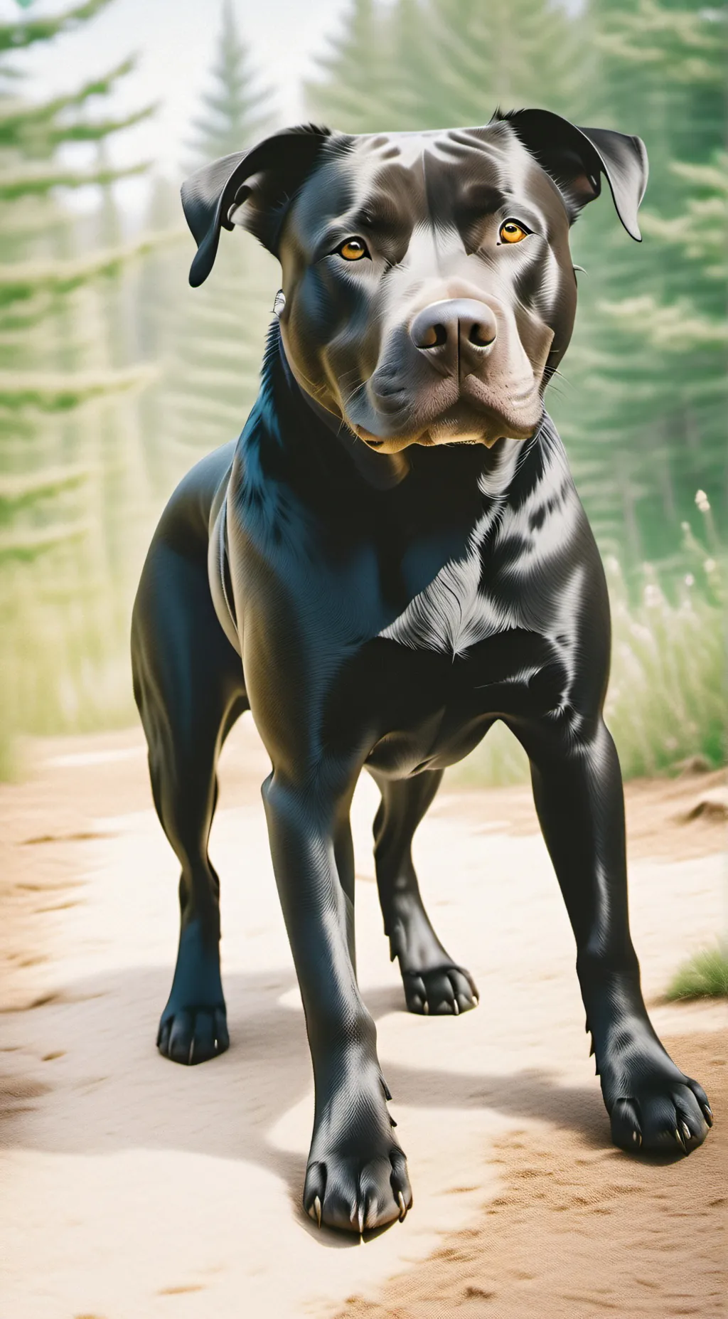 ai character: bluey background