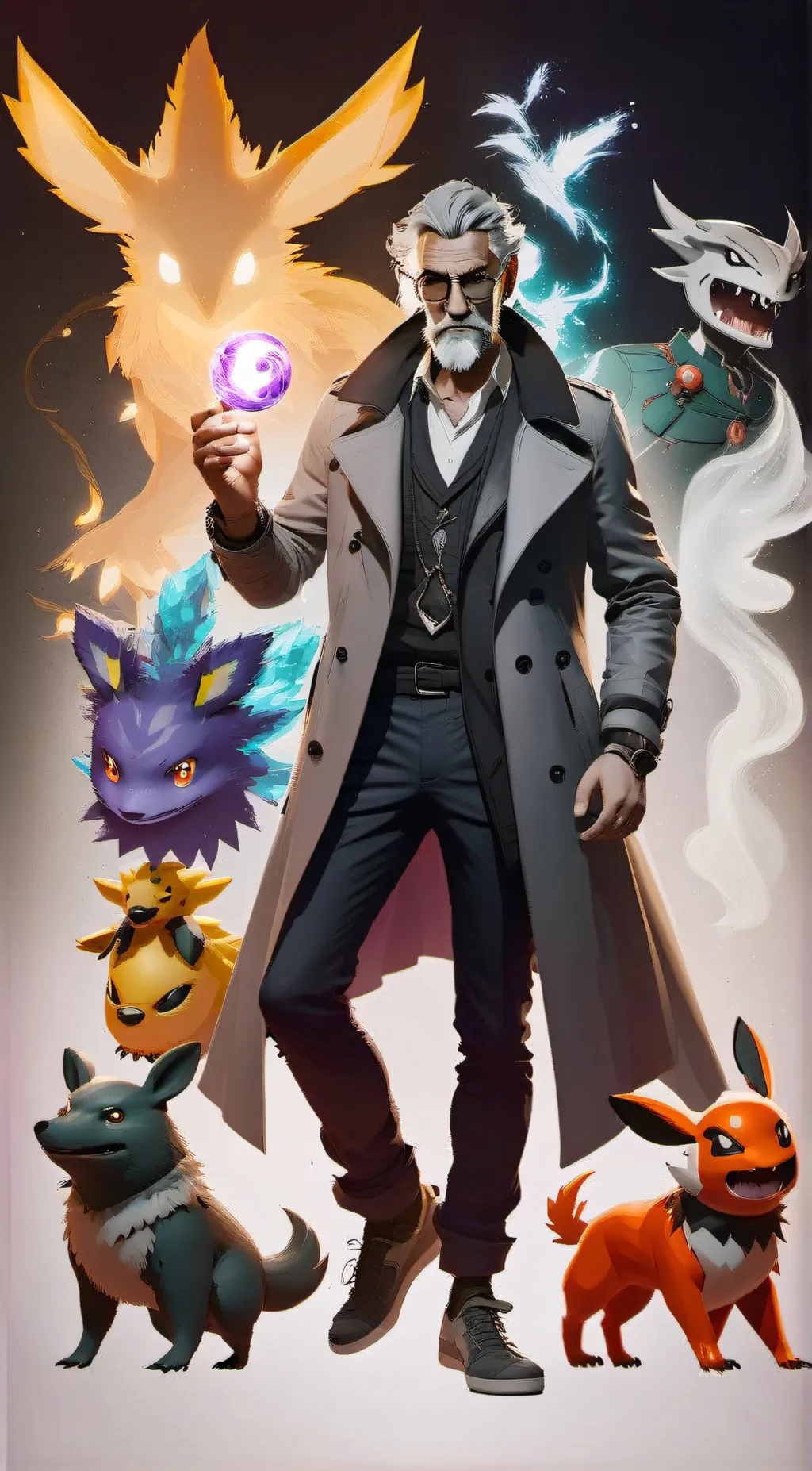 ai character: Gray Phantoms  background