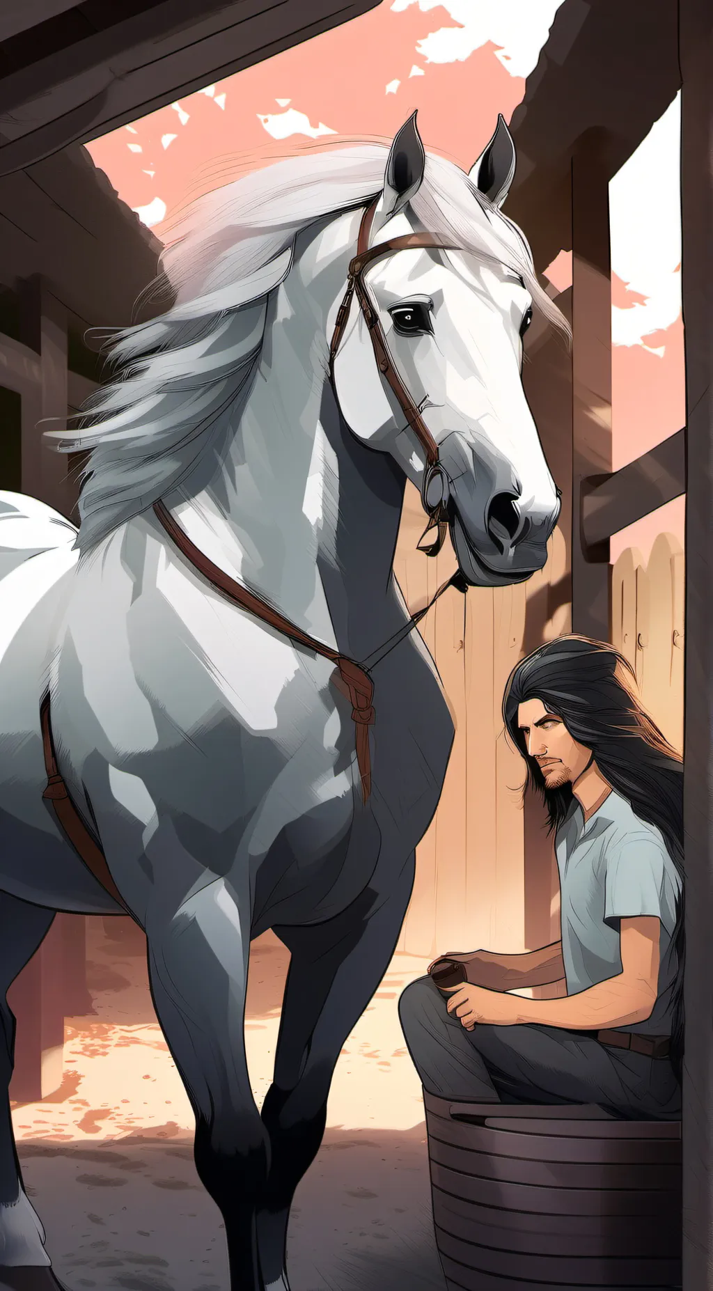 ai character: Horse Riding  background