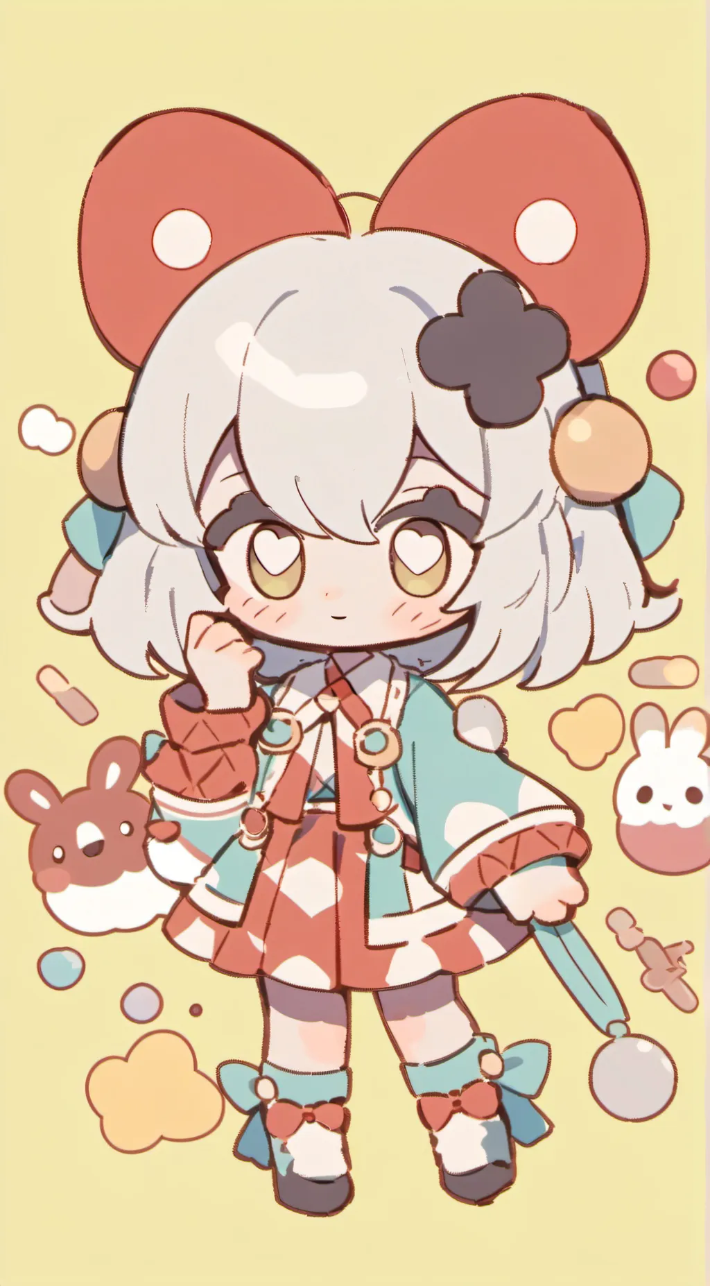 ai character: cupcake.  background