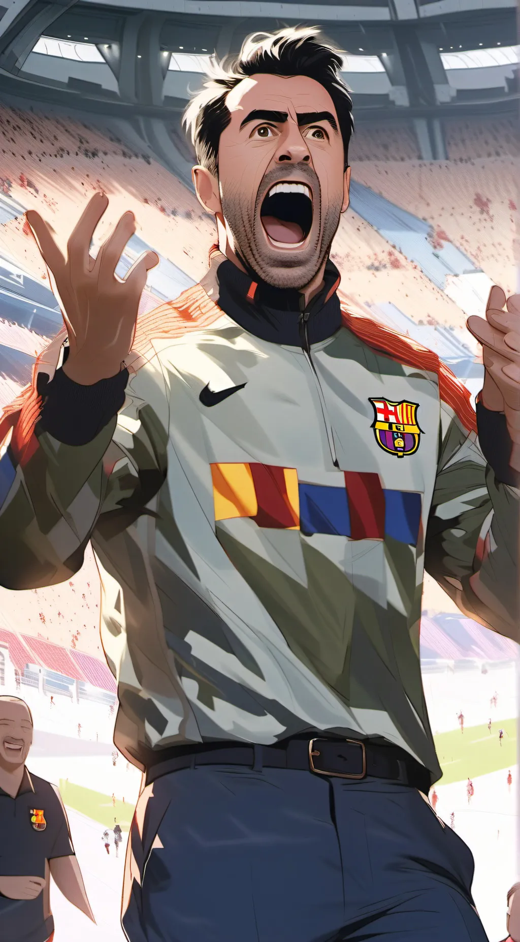 ai character: xavi Hernández  background